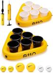 A11N Sports Bucket Toss Game Set  – Outdoor Yard Pong Style Game with 12 Buckets & 6 Balls, Fun Lawn Game for Beach, Camping, Tailgating, Backyard, Family & Adult Parties