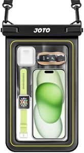 JOTO IP68 Large Waterproof Floating Phone Pouch, Big Float Dry Bag Cellphone Holder Case for iPhone 16 15 14 13 12 11 Pro Max Galaxy S24 S23 Ultra S22 S21 Waterproof Wallet for Cash Card Watch -Black