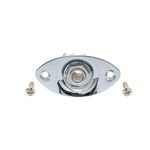 Musiclily Oval Guitar Input Jack,Chrome