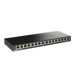 D-Link 16-Port Gigabit Unmanaged Ethernet Switch, Plug and Play, Slim Compact, Sturdy Metal with Shielded Ports, Desktop, Fanless, Energy Efficient, QOS, Follows NDAA (DGS-1016S)
