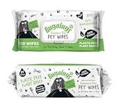 BUGALUGS Dog Wipes, 100% Plastic Free Biodegradable pet wipes for full body, eye wipes, ear wipes, bum & paws. 110 sensitive dog grooming wipes for dogs, puppy & cat grooming (Fragrance Free)