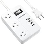 2 Prong Power Strip with USB-C, ROO