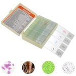 HUAREW Microscope Slides with Specimens for Kids, Glass Prepared Slides Set for Microscope Accessories, Biology Gifts and Basic Science for Kid Education（30 Pcs）