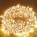 Christmas String Lights, 66FT 200 LEDs Christmas Tree Lights Indoor String Lights 8 Modes with End-to-End Plug Fairy Lights Decoration for Indoor Outdoor, Warm White