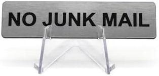 No Junk Mail Silver Acrylic Door Si