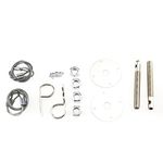 D2D Universal Silver Car Flush Hood Mount Bonnet Latch Catch Pin Key Locking Kit