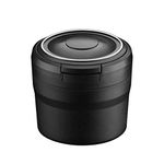 HEITIGN Car Ashtrays with Lid and LED Light, Portable Ashtray for Car Mini Car Trash Can Waterproof for Outdoor Travel Car Home Use (Black)