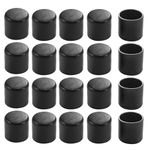 uxcell PVC Leg Caps Tips Feet Cup 22mm 0.87" Inner Dia 20pcs Moisture Resistant Ceramic Floor Protector for Furniture Chair Desk Round