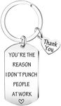 Funny Gifts for Coworker Appreciation Keychain for Coworker Boss Employee Volunteer Social Worker Going Away Leaving Gifts Goodbye Farewell Gifts Retirement Gift Thank You Keyring Gifts for Colleagues