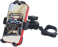 UTV Phone Mount - 360 Adjustable Heavy Duty Phone Holder Fit For 1.75 to 2 Inch UTV Roll Bar Compatible With Can-Am Maverick X3/ RZR/Ranger/Talon Pioneer 1000 For 4.0 Inch to 7.2 Inch Cell Phone