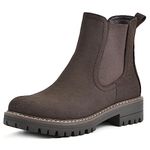 CLIFFS BY WHITE MOUNTAIN Women's Shoes Mastery Chelsea Boot, Dk Brown/Nubuck, 9.5