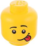 LEGO STORAGE HEAD (MINI) - SILLY - Polypropylene Storage Box with Lid for Kids' Toy Storage, Stackable Organizer, and Fun Storage Solution for LEGO Enthusiasts and Beyond