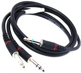 M. A. Enterprises MA Stereo Jack to two Stereo Jack amplifier guitar Y cable (3 Mtr.)