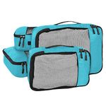 FATMUG Packing Cubes Travel Pouch, Bag Suitcase Organiser Set of 4 ( 2 Medium, 2 Small) - Sky Blue Polyester