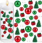 MTLEE 2106 Pieces Christmas Vase Filler Pearl for Vase Filler Pearls for Vases Candyland Pearls Water Gels Beads Candles Centerpiece for Christmas Home Table Party Decor (Pine Tree)