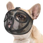 Colaseeme Short Snout Dog Muzzle, Adjustable Breathable Bulldog Muzzle, Mesh Training Grooming Dog Mask (Basic, X-Large)