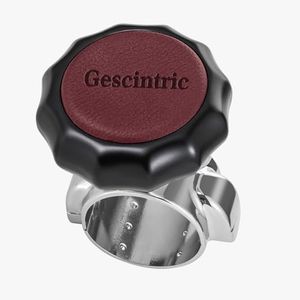 Gescintric Steering Wheel knob Rotator, Vehicle Steering Wheel Rotator Ball Durable Suicide knob for Cars, SUVοΌPickup Trucks, semi-Trailers, Vans, Lawn mowers, Tractors, Boats, etc (Red Cowhide)