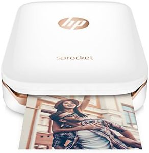 HP Sprocket Portable Photo Printer, Print Social Media Photos on 2x3 Sticky-Backed Paper - White (X7N07A)