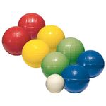 Franklin Sports Bocce Sets - Regulation Bocce Balls and Pallino - Beach and Lawn Bocce Set for Kids and Adults - Intermediate, 100mm