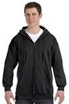 Hanes Men's Full Zip Ultimate Heavyweight Fleece Hoodie, Black, X-Large