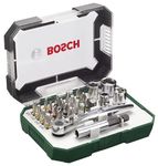 Bosch 26pc. Screwdriver Bit and Ratchet Set (PH-, PZ-, Hex-, T-, S-Bit, Accessories Drill and Screwdriver)