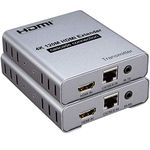 Tobo 4K HDMI Extender,Multi-Receiver Cascade, Over Single CAT5e/CAT6/7 Cable with Remote IR Control(120m)-(TD-437H-06)