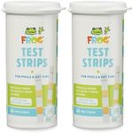 FROG Test Strips for Pools and Hot Tubs - Accurate Indicator for Free Chlorine or Bromine Levels, pH, Total Alkalinity and Total Hardness - Easy Water Testing - 50 Test Strips - 2 Pack