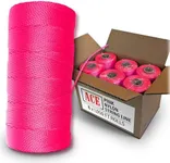 Pink Mason Line String Line - #18 Braided Nylon String - 6,000 Ft Length - Nylon Twine for Gardening Or Masonry Tools - Perfect Construction String for A String Level, Twine String for Gardening