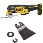 DEWALT 20V MAX XR Oscillating Multi-Tool, Variable Speed, Tool Only (DCS356B) and DWA4207 Wide Oscillating Fastcut Wood Blade