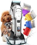 oneisall Dog Clippers for Grooming Professional,Cordless/Rechargeable Dog Grooming Kit with Detachable Metal Combs, Low Noise Heavy-Duty Dog Clippers for Thick/Curly/Fine/Wavy Hair