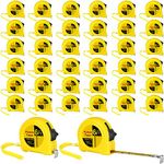 Xuhal 48 Pcs Mini Tape Measure Bulk 6 ft Measuring Tape Imperial and Metric Tape Measure Pocket Self Locking Measure Tape Easy Read Tape Measure with Inches and Centimeters for Designer Decorator