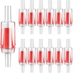 12PCS Check Valve Aquarium, One Way Air Pump Valves Non-Return Aquarium Check Valve for 4mm/0.15" Airline Tubing, Aquarium Air Valve Fish Airline Tubing Accessories Pipe Fitting (Red)