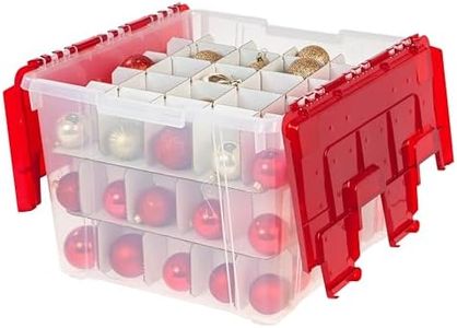 IRIS USA 2-Pack Ornament Storage Box, Stackable