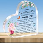 JMIMO Granddaughter Gifts Acrylic Plaque Granddaughter Birthday Gifts Christmas Graduation Presents for Granddaughter