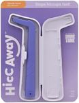 HiccAway Hiccup Straw - Stops Hiccups Naturally & Fast - As Seen On Shark Tank - Clinically Proven Relief for All Ages, Children & Adults - Safe & Reusable (HiccAway + Case, Purple) 1 Pack