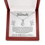 To My Soulmate Necklace Birthday Christmas Jewelry Gifts For My Wife with Message Card Box Personalized Gift Present Pendant for Future Wife Soulmate Girlfriend Love (LED Box, Most Alluring), Gemstone, Cubic Zirconia