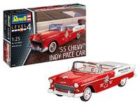 Revell RV07686 07686 7686 1:24 '55 Chevy Indy Pace Car Plastic Model Kit, Various, 1/25