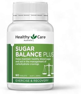 Healthy Care Sugar Balance Tablets - Premium Dietary Supplement for Healthy Blood Sugar & Carbohydrate Craving Management - Gluten & Sugar-Free - 90 Tablets