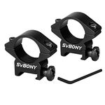 Svbony SV185 Scope Mount Rings, Riflescope Mounts 20-22mm, 10mm Height Aluminum Picatinny Weaver Scope Mount, Solely for Outdoor Sports Activities