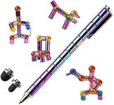 YEHOVRIA Fidget Pen, Multifunction Writing Ballpoint Pen, Decompression Magnetic Metal Pen, Eliminate Pressure Fidget Gadgets