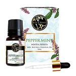 Soul & Scents Natural Peppermint Essential Oil | Sharp Mint Aroma | 100% Organic | Uplifting & Rejuvenating for Heart & Mind | Helps Alleviate Stress, & Sadness | Ideal for Steam Inhalers | 10 ml