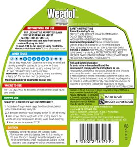 Weedol Lawn Weedkiller 800ml – Liquid Concentrate for Lawns