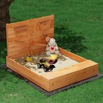 Keezi Kids Sandpit, Wooden Rectangl