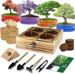 Bonsai Tree Kit, Bonsai Starter Kit with 4 Types of Seeds, Tools & Planters, Bonsai Tree Live Plants Indoor, Gardening Gifts for Women Men Mom Father Plant Lover, Unique Christmas Gifts