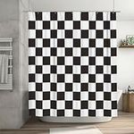 Ohocut Checkered Shower Curtain, Bl