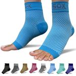 SB SOX Compression Foot Sleeves for Men & Women - BEST Plantar Fasciitis Socks for Plantar Fasciitis Pain Relief, Heel Pain, and Treatment for Everyday Use with Arch Support (Blue, Large)