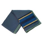 WP West Path Canvas Camp Blanket - Waterproof Outdoor Blanket - Waxed Canvas Blanket with Water Repellent Backing - Cowboy Roll Camping Blanket - Bushcraft Tarp - Campfire Blanket (Blue/Grey, XL)