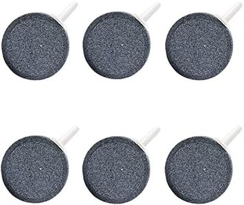 DeKago Aquarium Air Stone Disc - 1.6 Inch Bubble Diffuser, Aquarium Bubbler Stone, Fish Tank air Stones, airstone Bubbler, Aquarium air Pump Accessories, air Stones for Aquariums, 6Pack