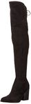 Marc Fisher LTD Women's Okun Over-The-Knee Boot, Black Suede, 5.5