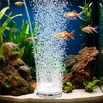 hygger Air Stones for Aquariums, Transparent Acrylic Fish Tank Bubbler Kit with Air Tube, Ultra Silent Bubble Stone Super-High Dissolved Oxygen Diffuser for Aquarium Fish Tank and Hydroponic